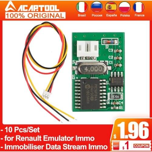 For VAG Immo For Renault Immo Emulator Immobilizer Programmer Module EDC15C3 DCU3R MSA15 SiriuS32 Fenix5 10Pcs/Lot