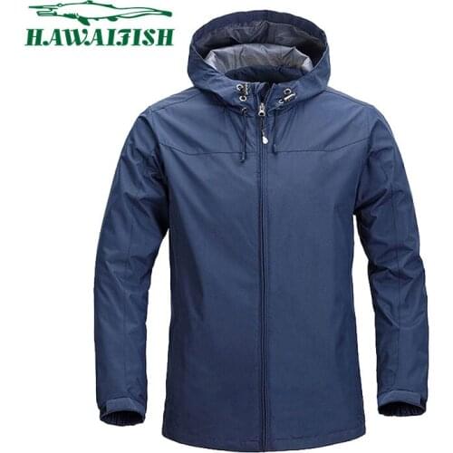 Hawaifish brand mens jacket Autumn casual sports student hooded windbreaker male 2021 thin section youth hot sale veste homme