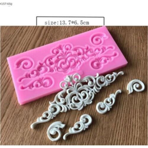 Hot Sale DIY Craft Vintage Relief Border Lace Silicone Mold Clay 3D Paste Mold Sculpture Pottery Ceramics Tools Frame Baking