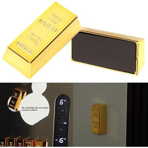 3/4/6Pcs Creative Artificial Fake Gold Bar Refrigerator Magnet Sticker Resin Craft Home Fridge Decoration Souvenir Birthday Gift