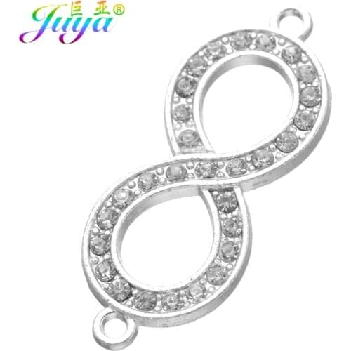 Juya Wholesale Infinity Symbol Metal Charm Connectors Accessories For Women Men Bracelets Necklace Jewelry DIY Making