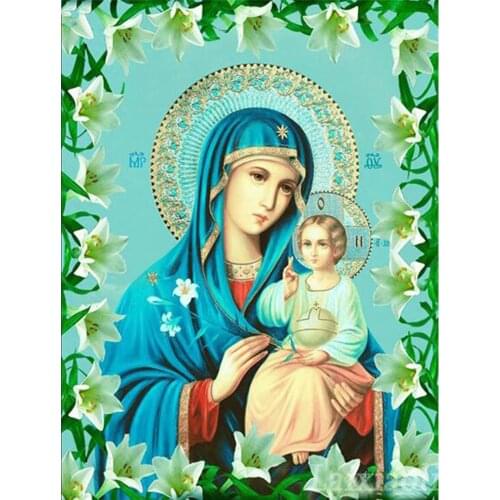 Juses christ Icons 3D Diamond Embroidery Religion Diamond Painting Full Square Rhinestones Pictures Virgin Mary decoration TY890