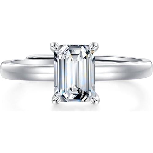 Passed Diamond Test Excellent Moissanite Diamond Ring 925 Sterling Silver Childlike Innocence Gem Ring Women Luxury Jewelry