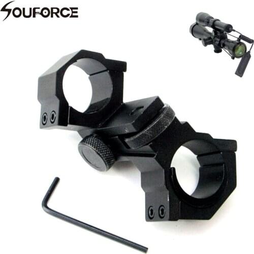 Double Ring Mount Adjustable Elevation Windage Diameter 25.4mm/30mm for Scope Torch Sight Hunting Accessory