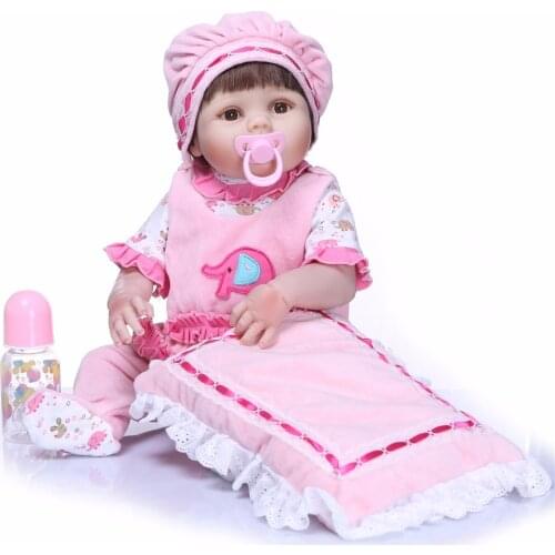 23inch reborn kids Doll Full Silicone fashion real like vivid Reborn Baby Doll Gift for Children play house bathe toys for sale
