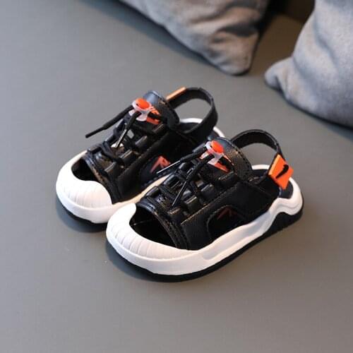 Summer New Korean Version of Girl Hollow Beach Shoes Boys Half-pack Head Baby Sandals Small and Medium-sized Childrens Sneakers