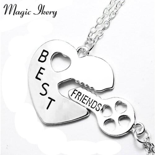 Magic Ikery 2016 New Style Heart Pendant Best Friend Forever Necklace For Women Wholesale Jewelry Best Gift For Friends MKA32