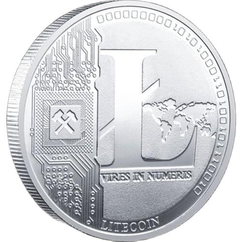 Creative Litecoin Coin Souvenir Silver Plated Collectible Great Gift Litecoin Art Collection Physical Commemorative Coin