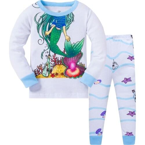 3-8Year kids pajamas children sleepwear baby pyjamas sets boys girls fish animal pijamas cotton nightwear clothes kids clothing