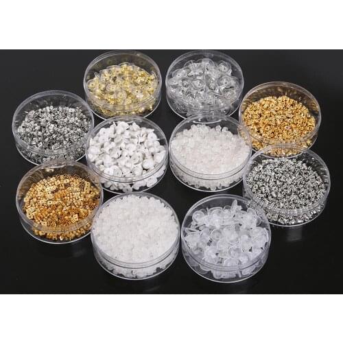 Plastic Metal Silicone Round Rubber Transparent Bullet Studs Earring Back Stoppers For DIY Jewelry Making Ear Plugging Blocked