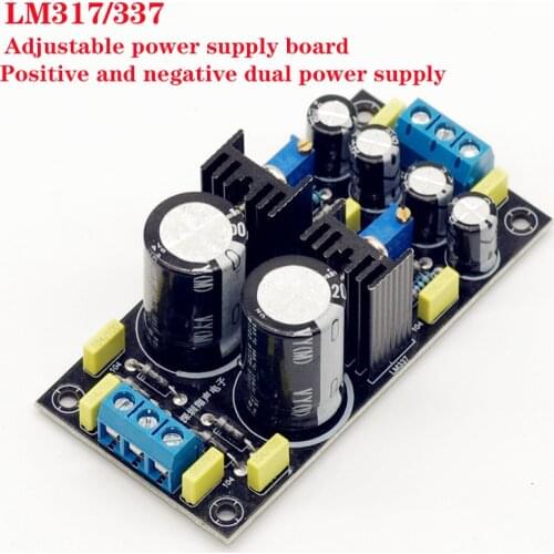 DIY LM317 LM337 DC Adjustable Regulated Power Supply Module Board positive and negative can adjustable