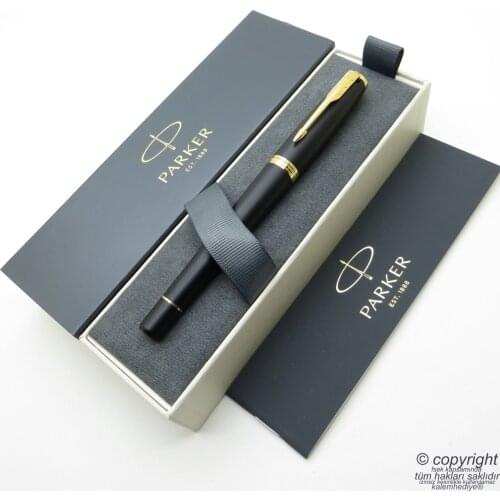 Parker Urban Matte Black Gold Roller Pen | İsme Special Pen
