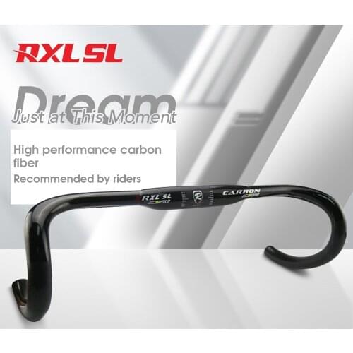 RXL SL Road Bicycle Handlebar Carbon Bike Handlebars 3K Glossy Highway Bicycle Handle bar 31.8*400/420/440mm Bike Parts Black