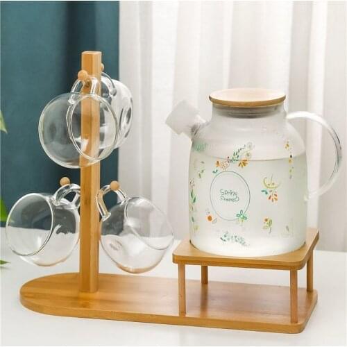 1L/1.5L Big Transparent Borosilicate Glass Teapot Heat-Resistant Large Clear Tea Pot Flower Tea Set Puer Kettle Office Home Tool