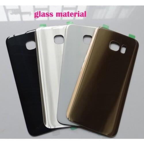 Glass Material New Rear Battery Door Case For Samsung Galaxy S7 G930 G930F S7 Edge G935 G935F Back Glass Housing Cover +Adhesive