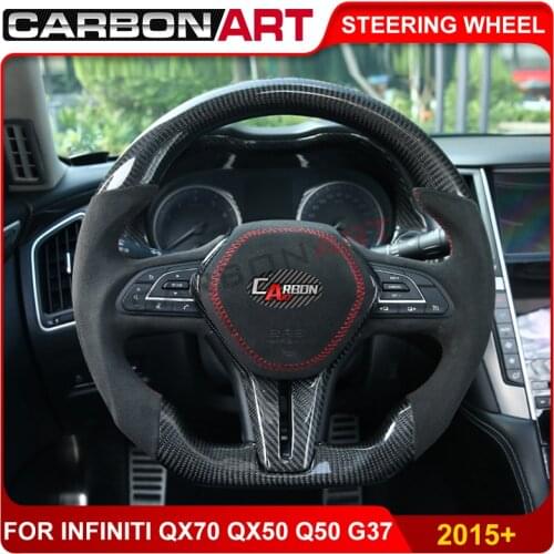 Carbon Fiber Universal Steering Wheel For Infi-niti Replacement Suitable carbon steering wheelFor Infi-niti QX70 QX50 Q50 G37