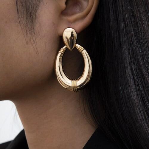 Vintage Golden Moon Round Heart Snake Pendant Earrings Womens Fashion Boho Tassel Personality Earring Girl Jewelry