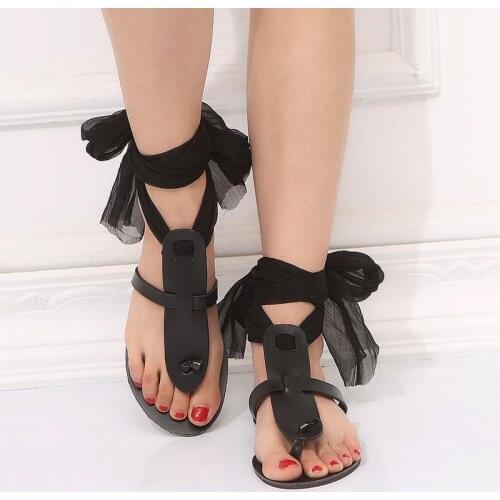 2021 New Summer Cool And Comfortable Cross Strap Flip Flat Round Toe Womens Sandals