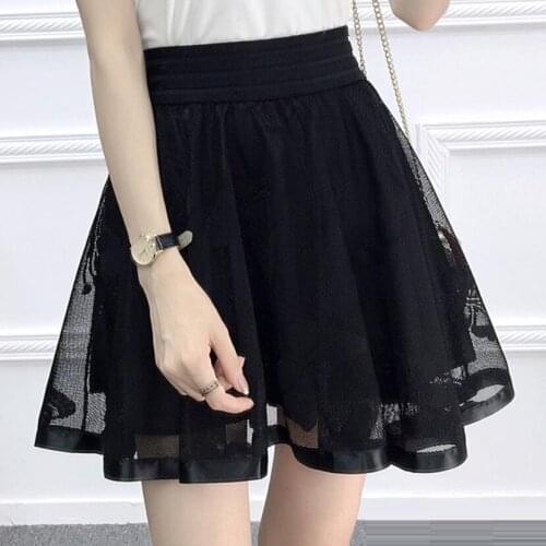 2018 Summer Spring Fall Teen School Girls Skirt Tutu Floral Lace Pearls Children Clothes Kids Dance Skirts Tutus JW3706A
