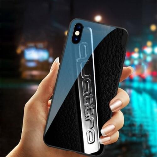 Tempered glass Racing Quatrros design Phone Case for iphone X XR XS MAX 7 6 6S 8 plus case for iphone 11 pro max for samsung s20