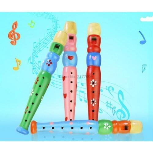 DHL 200pcs Colorful Wooden Trumpet Buglet Hooter Bugle Educational Toy Gift For Kids Musical Instrument Great For Education