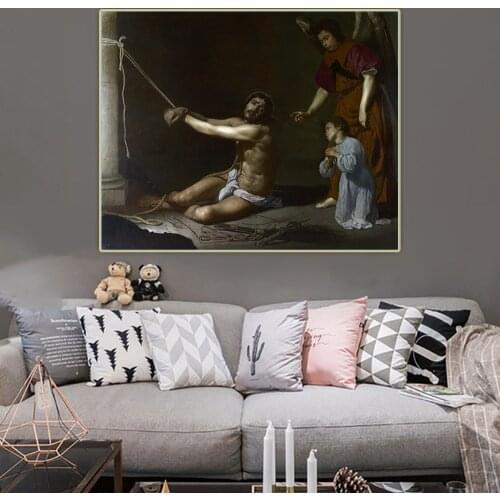 Diego Velazquez《Christ contemplated by the Christian Soul》Canvas Oil Painting Poster Picture Wall Hanging Decor Home Decoration