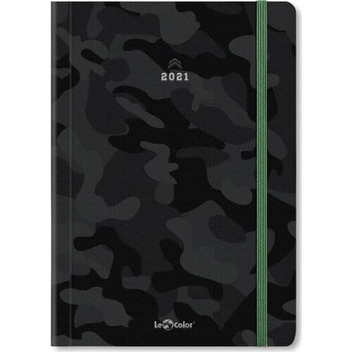 2021 daily Weekly Monthly Organizer Notebook Planner With Stickers 15x21cm Camouflage Color Cool Super Diary