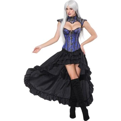 Halloween Costumes For Women Sexy Queen Role-Playing Costumes Game Uniform Body Shaper And Skirts Adult Cosplay Costumes SL2504