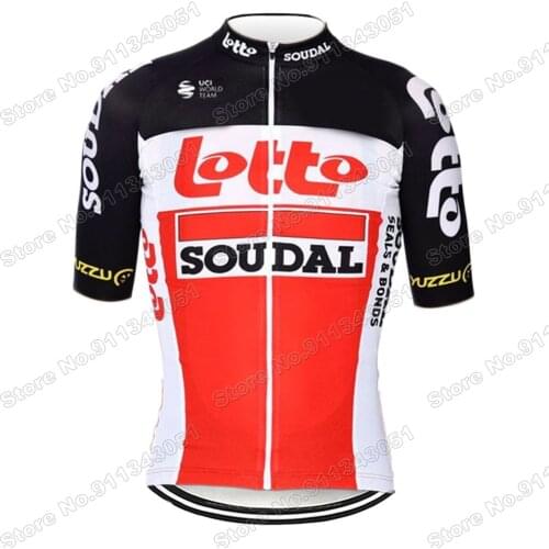 Mens Lotto Soudal 2021 Team Cycling Jersey Short Sleeve Summer Clothing Road Bike Shirts Bicycle Tops MTB Wear Maillot