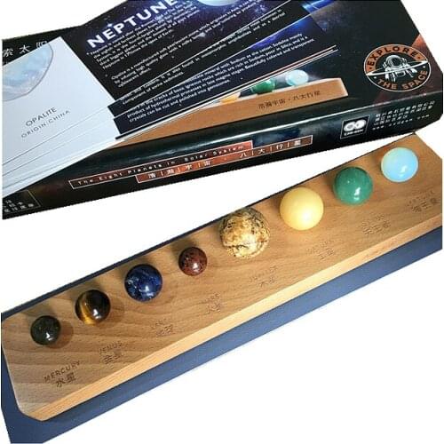 Bulk wholesale packaging boxes planets solar system healing crystal balls folk crafts