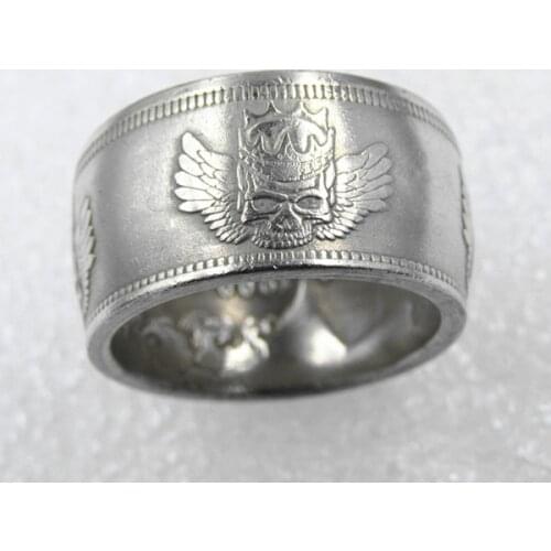 US Hobo Morgan Dollar Silver Plated Coin Ring Handmade In US Sizes 7-16