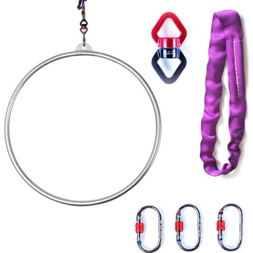 Rings Fitness Aerial Hoop 33"(85cm) 32mm Width for Yoga Exercises Aerial Lyra Hoops include Accessories