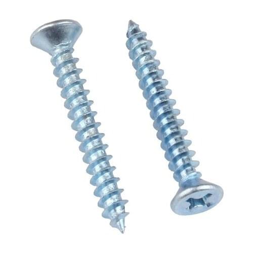 Blue and white zinc countersunk head tapping screws M2.2M2.9M3.5M4.2M4.8