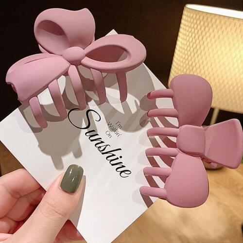 Women Big Size Candy Color Hairpins Girls Fashionable Bow Shape Hairgrip Headbands Hot Girl Hair Accessories Hair Clips