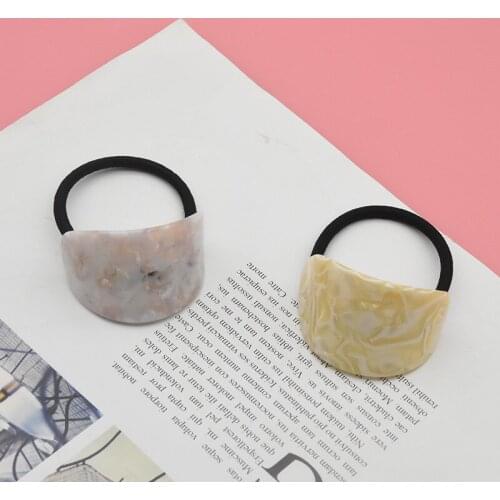 Women Vintage Rubber Bands Girls Acetate Hair Ties