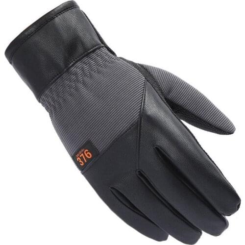 CKAHSBI Winter Men Outdoor Sport Skiing Gloves Windproof Leather Warm Man Non-slip Thermal Snowboard Ski Gloves Cycling