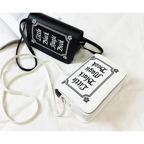 10pcs EMS Cartoon Magic Shoulder Bag Personality Funny Spells Messenger Bags Leather Letter Anime Clutches Purse