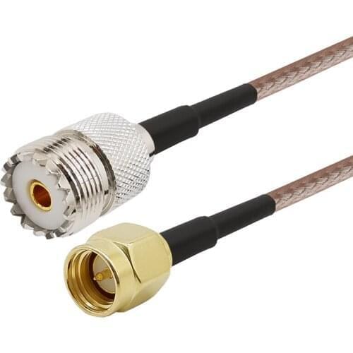15CM UHF SO239 Female PL259 to SMA Male Plug RG316 Cable UHF Handheld Antenna Cable for Wouxun Baofeng Quasheng Linton CB Radio