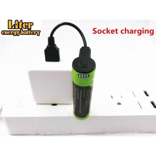 4PCS 4 LED Indicator USB 5000M 18650 3.7V 3500mAh Mobile charging battery Intelligence Li-ion Rechargeable Battery