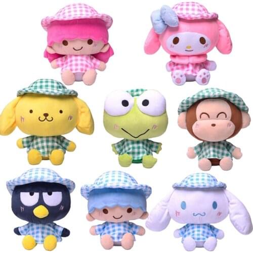 8 Styles 22cm Plush Kawaii Cinnamoroll Plush My Melody Anime Figures Cute Doll Raincoat Series Plush Toys For Girls Kids Toys