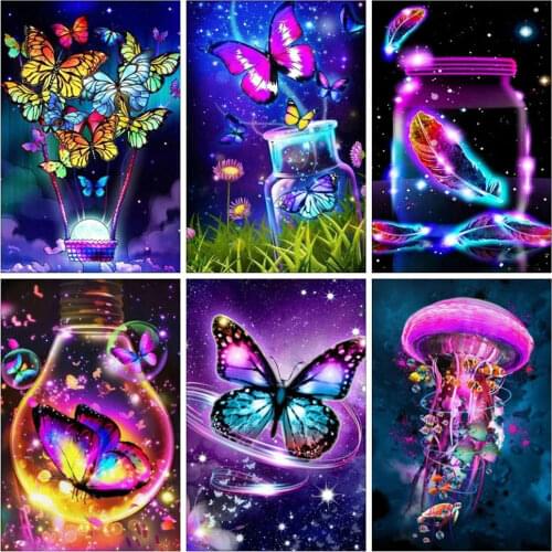 DIY 5D Diamond Painting Animal Butterfly Picture Mosaic Full Square/Round Diamond Embroidery Cross Stitch Set Home Decoration