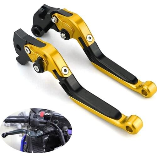 Motorcycle CNC Aluminum Folding Extending Brake Clutch Levers Adjustable Lever For Yamaha YZF R15 YZFR15 YZF-R15 V3 2017-2019