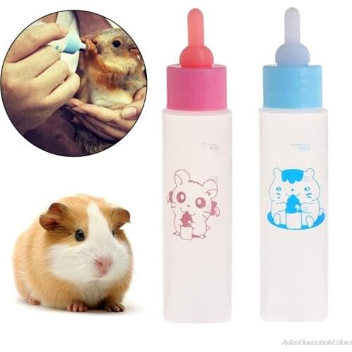 Free Shipping Pet Milk Bottle 30ml Silicone Nipple Small Animal Feeding Water Hamster Squirrel Small Pet Bottle ly8 21wholesales