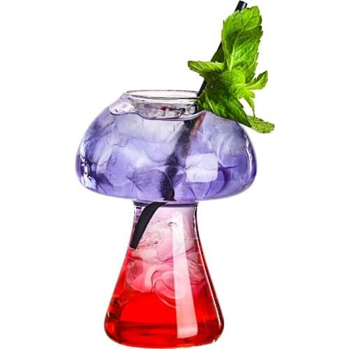 Mushroom Cocktail Glass Molecular Gastronomy Bar Rectification Bartender Special Beer Wine Glasses Goblet Cooler Cup Tipsy Vidro