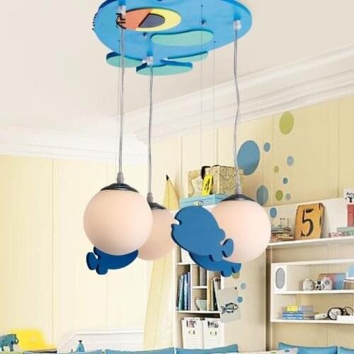 Children toy Modern 3 heads pendant light brief child lamps living room lights bedroom lamp cartoon lighting pendant lamps ZA