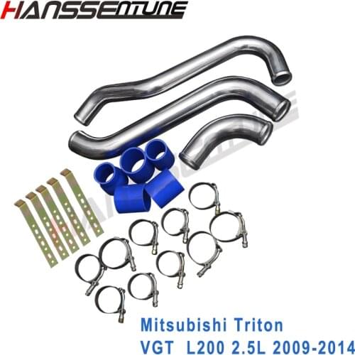 Hanssentune Pickup Aluminium Intercooler Piping Kits for Mitsubishi Triton VGT L200 2.5L 2009-2014