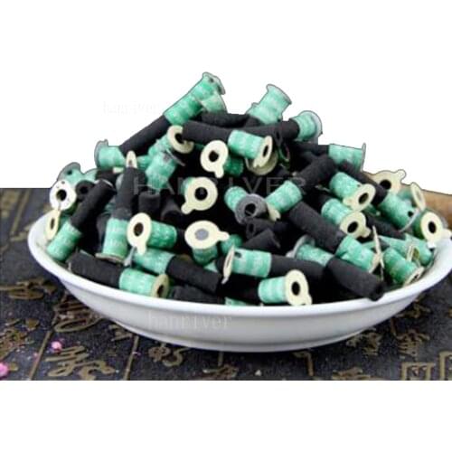 180pcs Mini Moxa Tube Self-stick Chinese Moxibustion Sticker Therapy Smokeless Burner Heating Acupuntura Point Meridian