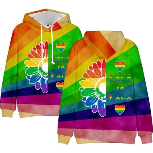 Fashion LGBT Rainbow Love Is Love Hoodies Men/women 3D Print New Casual Hip Hop Harajuku High Quality Mens Hoodies Sweatshirt