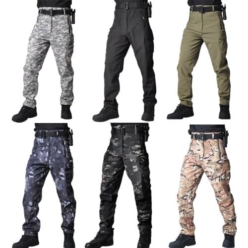 Men Tactical Pants Quick Dry Mens Camouflage Outdoor Airsoft Hiking Camping Travel Trekking Hunting Trousers