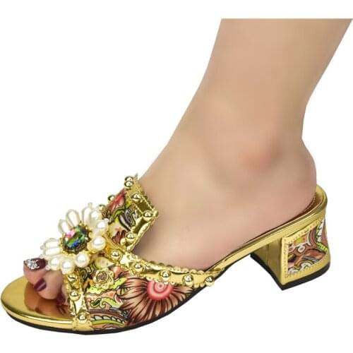 New African Women Party Shoes Shoes for Wedding Open Toe Plus Size Wedding Shoes Bride Luxury Women Designers Ladies Dress Shoes